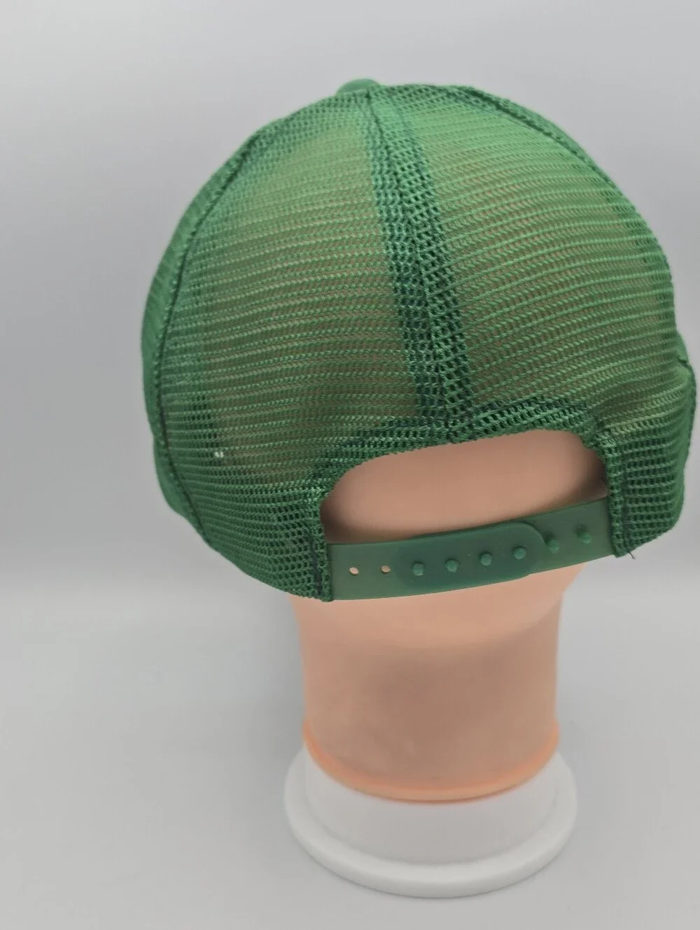 Vintage Unbranded Barnett Bank Green Trucker Adjustable Snapback Hat
